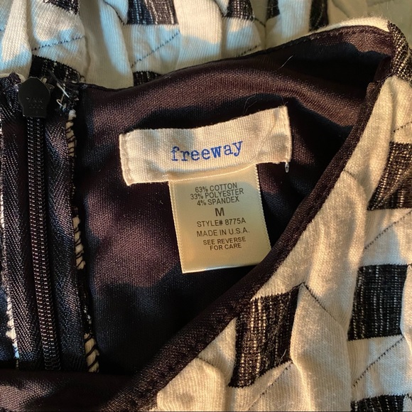 FREEWAY Vintage-style sleeveless checked swing dress, fully lined size M - Picture 3 of 4